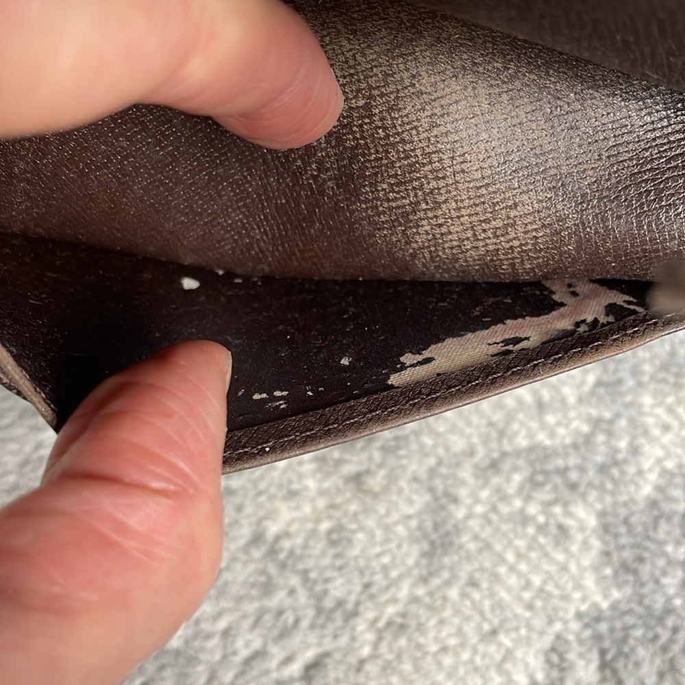 Louis Vuitton Damier Ebene French Kisslock Compact Wallet Brown Tan Checkboard - Picture 13 of 17